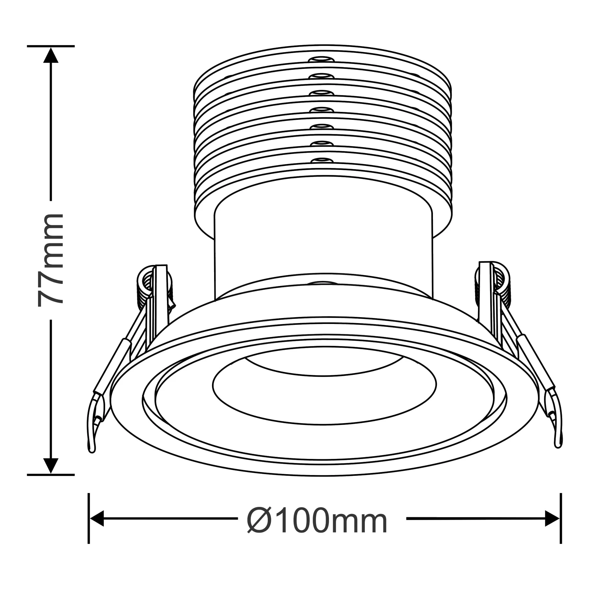DM200512  Bolor 11, 11W LED Downlight 840lm 60° 5000K IP20